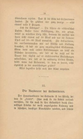 III. Die Ausbeuter der Kellnerinnen
