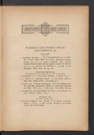 Roemisch-Deutsches Reich, Oesterreich etc