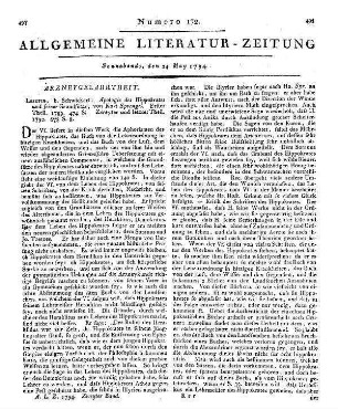 Ferriar, J.: Neue Bemerkungen über Wassersucht, Wahnsinn, Wasserscheu, ansteckende und andere Krankheiten. Aus dem Engl. übers. Leipzig: Junius 1793