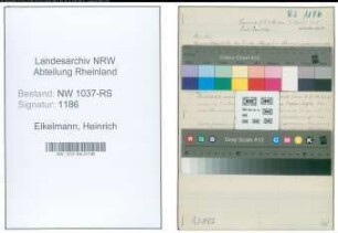 Entnazifizierung Heinrich Eikelmann , geb. 08.01.1892 (Stadtinspektor)