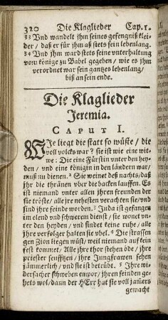 Die Klagelieder Jeremia.
