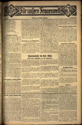 Zweite Ausgabe vom Donnerstag, den 08. September 1932.