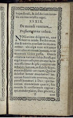 XXXIX. De mundi vanitate