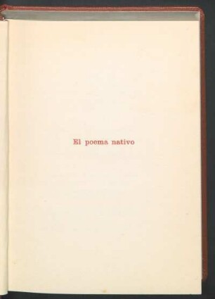 El poema nativo
