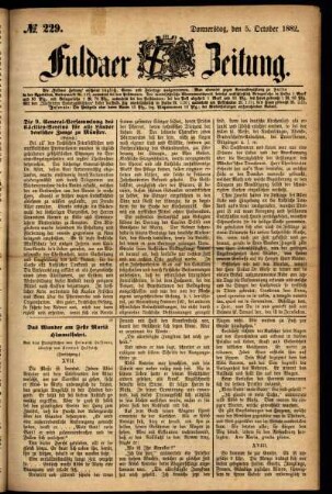 Ausgabe vom Donnerstag, den 05. Oktober 1882.