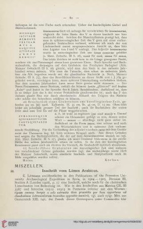 1: Inschrift vom Limes Arabicus