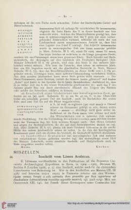 1: Inschrift vom Limes Arabicus