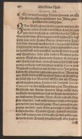 Caput XI. Ein Treuwhertzige Vermahnung ...