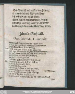 Zehender Aufftritt.