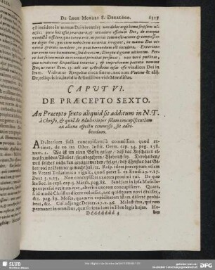 Caput VI. De Praecepto Sexto