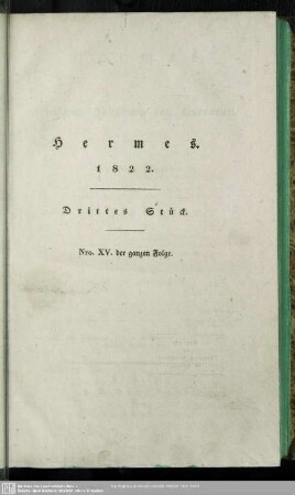 15.1822: Hermes oder kritisches Jahrbuch der Literatur