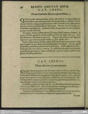 Cap. CXXXII. Poena matrum liberos exponentium