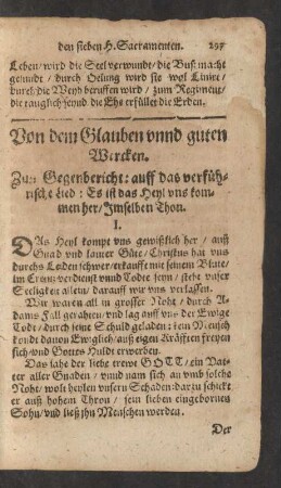 Von dem Glauben unnd guten Wercken.