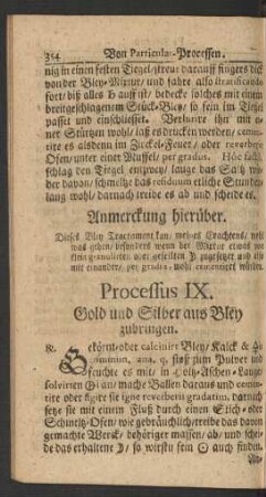 Processus IX.