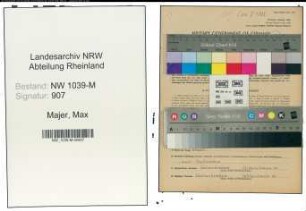 Entnazifizierung Max Majer , geb. 21.07.1879 (Fotograf)