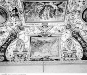 Stanza del Parnaso: Groteskendekoration, Parnaß, Stadtansichten und Landschaften, Ansicht von Chios