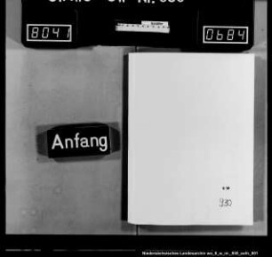 Chronologisches Urkundenverzeichnis des Distriktnotars Ludwig Hilmar Dedekind zu Wolfenbüttel Enthält: 2. Heft