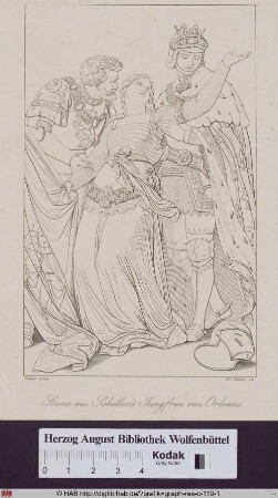 Szene aus der Jungfrau von Orleans von Friedrich Schiller.