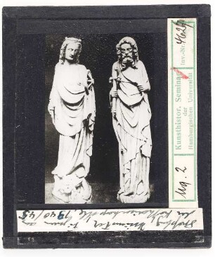 Straßburg, Münster: Katharinenkapelle: Statuen Hl. Katharina und Hl. Andreas