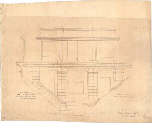 Pfann, Paul; München, Prinzregentenstr. 14; Haus Hartl - Turmkörper (Grundriss, Teilansicht, Schnitt)