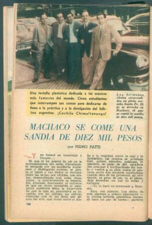 Machaco se come una sandía de diez mil pesos