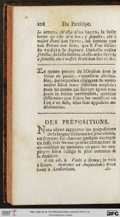 Des prépositions