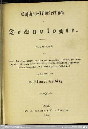 Taschen-Wörterbuch der Technologie