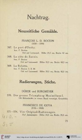 Nachtrag (Nr. 567-574)