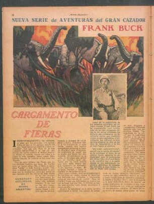 Cargamento de fieras : Nueva serie de aventuras del gran cazador Frank Buck