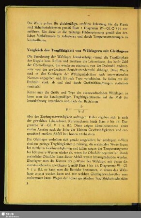 Vergleich der Tragfähigkeit von Wälzlagern mit Gleitlagern