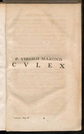 P. Virgilii Maronis Culex