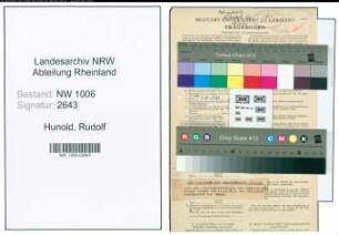 Entnazifizierung Rudolf Hunold , geb. 30.05.1900 (Zollbeamter)