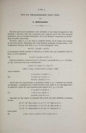 Nota sul prallelogrmmo delle forze.