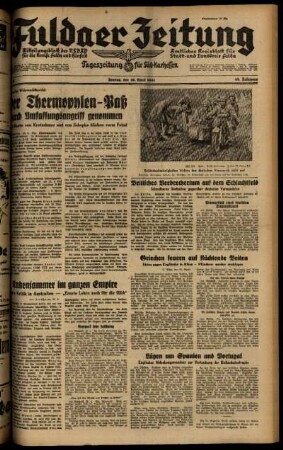 Ausgabe vom Freitag, den 25. April 1941.
