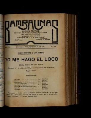 Yo me hago el loco : pieza cómica en dos actos