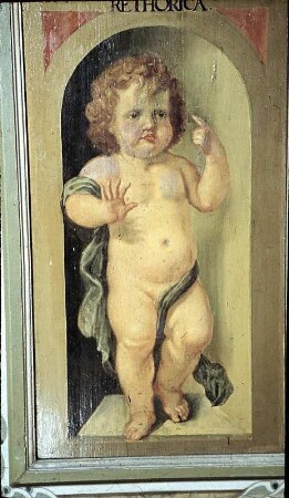 Wandfeld: Putto als Rhetorica