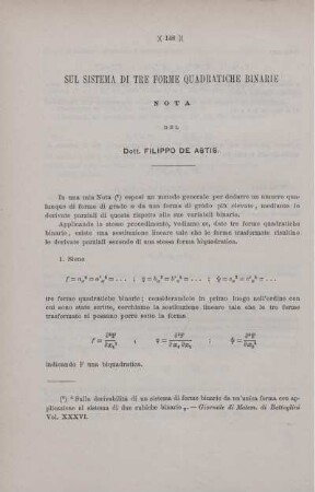 Sul sistema di tre forme quadreatiche binarie.