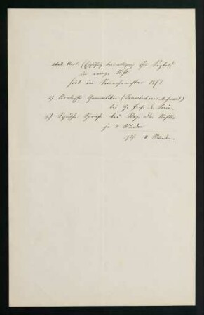 Belegliste: Vorlesungen im Sommersemester 1878.