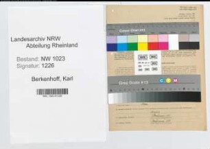 Entnazifizierung Karl Berkenhoff , geb. 23.11.1891 (Lehrer)