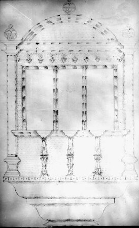 Dessau, Zeichnung für einen Erker (für Dessau ?); Binder, Ludwig