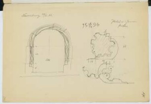 Portal, Naumburg/Saale: Ansicht, Details (aus: Skizzen- und Fotoalbum 20)