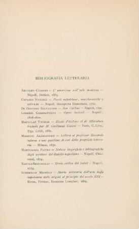 Bibliografia letteraria