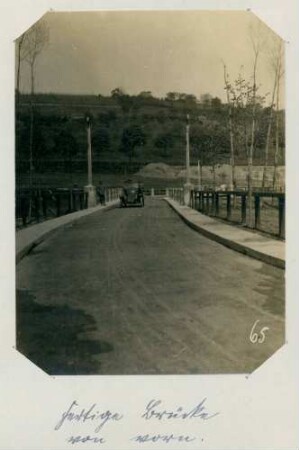 Foto der fertigen schweren Kolonnenbrücke bei St. Morand