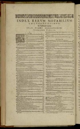Index Rerum Notabilium Locupletissimus ...