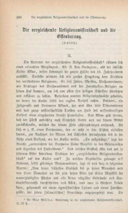 368-382 Die vergleichende Religionswissenschaft und die Offenbarung : Schluß