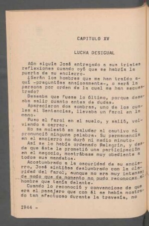 Capítulo XV - Lucha desigual