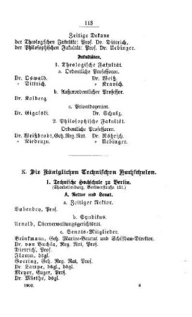Die Königlichen Technischen Hochschulen
