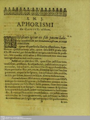 Aphorismi Ex Capite V. ad Rom.