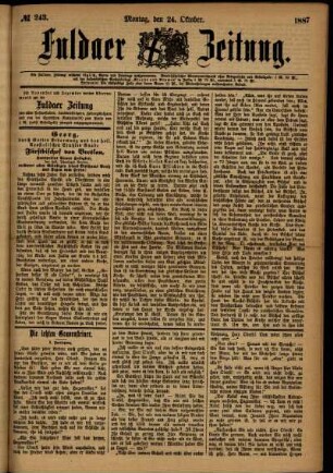 Ausgabe vom Montag, den 24. Oktober 1887.
