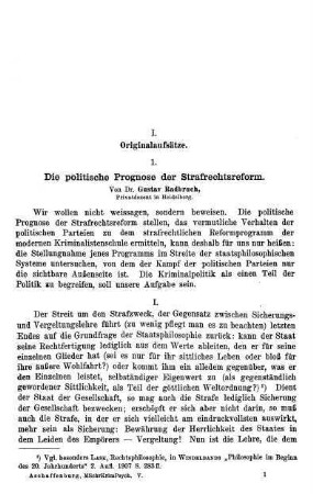 1-7, Die politische Prognose der Strafrechtsreform